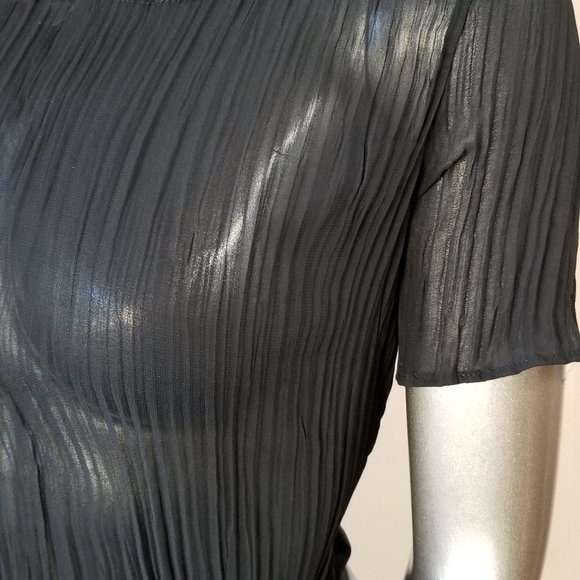 Two Piece Black Top with Grey Tulle Skirt - Picture 2 of 8